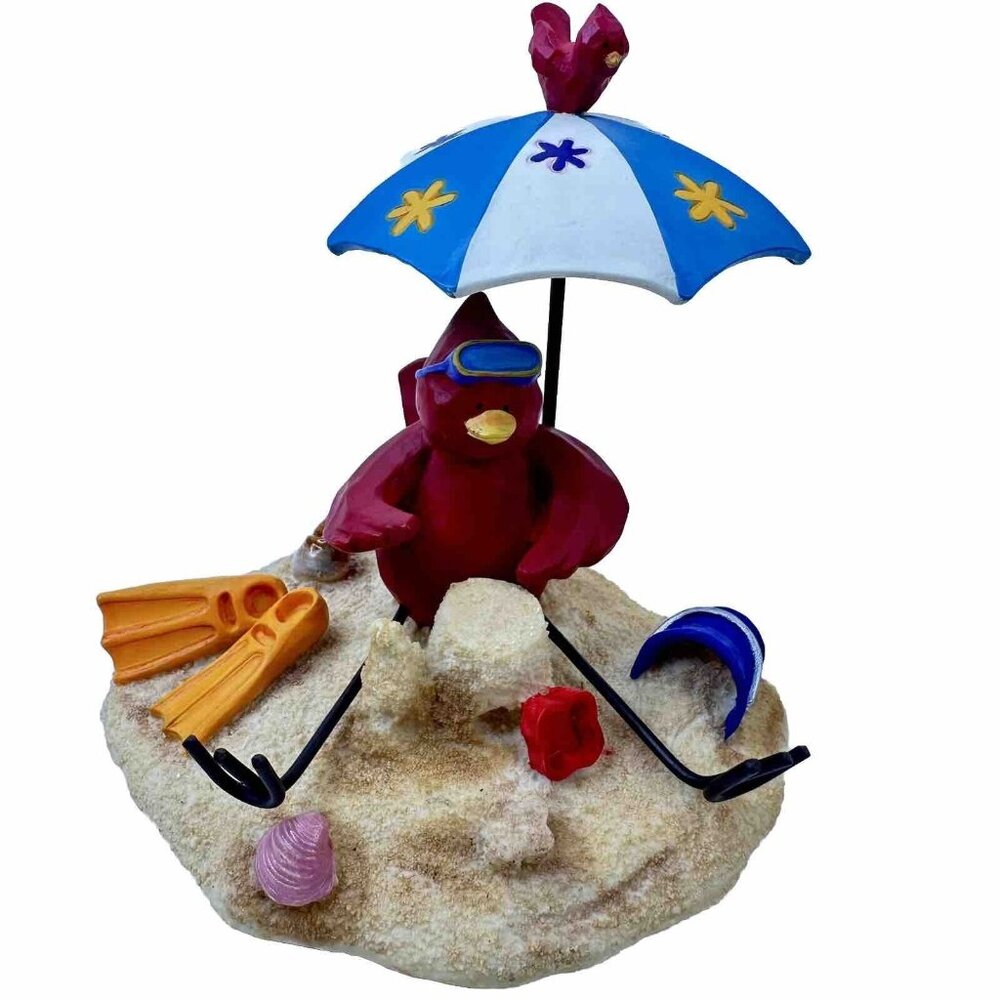 Russ Berrie Tweet Along With Me Made In The Shade Red Sand Bird Beach #13064